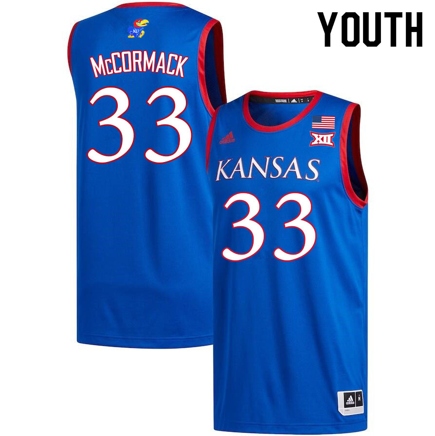 Youth #33 David McCormack Kansas Jayhawks College Basketball Jerseys Sale-Royal